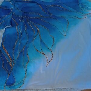 Unk Blue and White Short Sleeve Tee